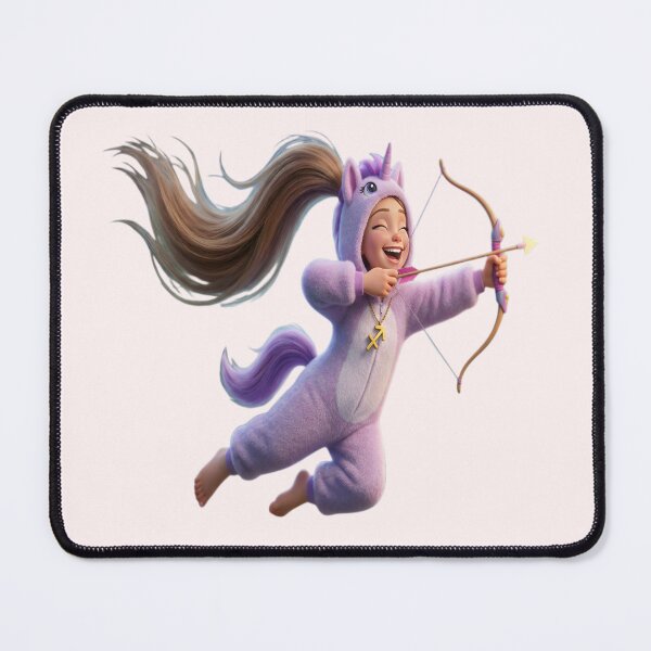 Item preview, Adventurous Sagittarius Zodiac Girl Flying with Bow and Arrow designed and sold by PixMoody.