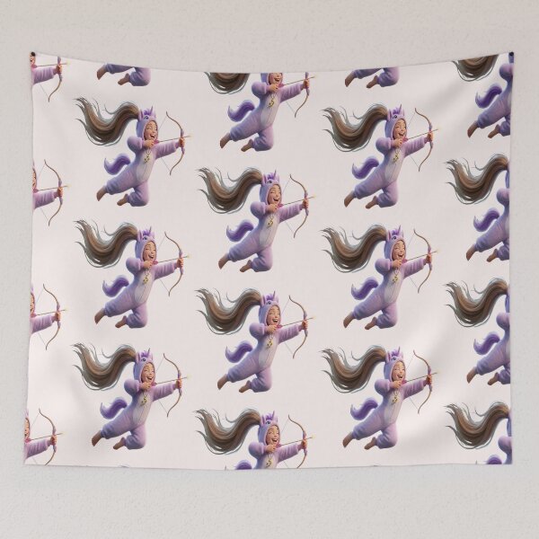 Item preview, Adventurous Sagittarius Zodiac Girl Flying with Bow and Arrow designed and sold by PixMoody.