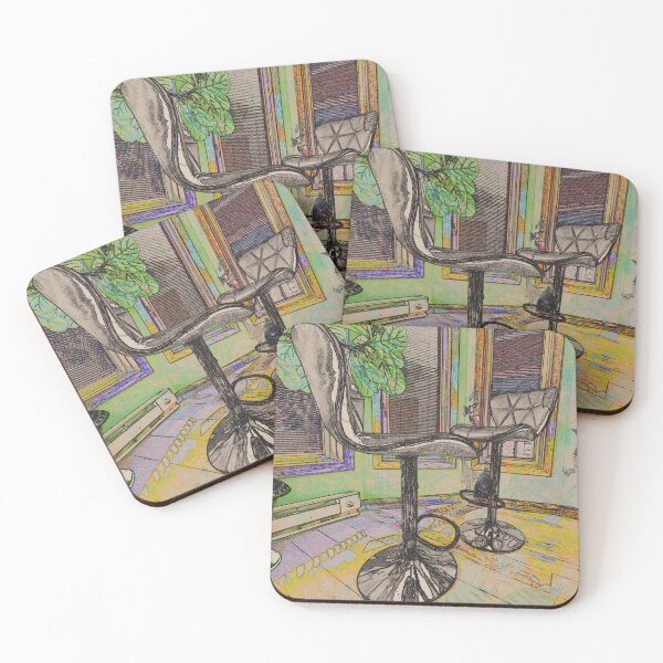 Item preview, Seating in the sunroom on chrome bar chairs designed and sold by MYTOPSHELF.