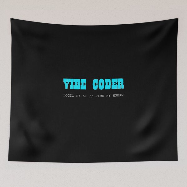 Item preview, Vibe Coder AI Programming Label designed and sold by Mikidesign1988.