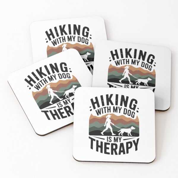 Item preview,  Hiking With My Dog Is My Therapy Vintage Outdoor Dog Mom Adventure T‑Shirt designed and sold by Youpiworld.