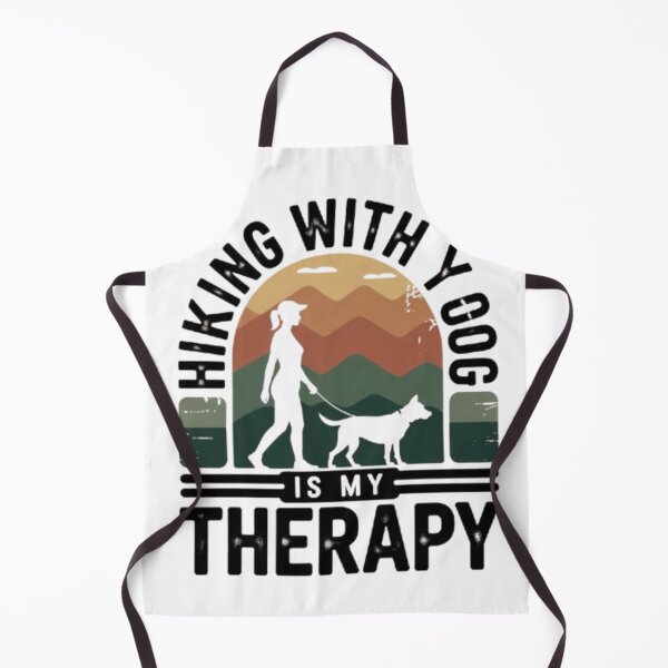 Item preview,  Hiking With My Dog Is My Therapy Vintage Outdoor Dog Mom Adventure T‑Shirt designed and sold by Youpiworld.
