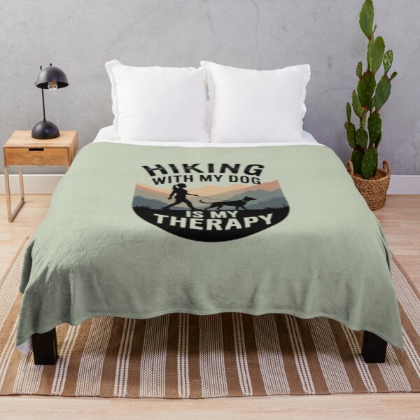 Item preview, Hiking With My Dog Is My Therapy Vintage Outdoor Dog Mom Adventure T‑Shirt designed and sold by Youpiworld.