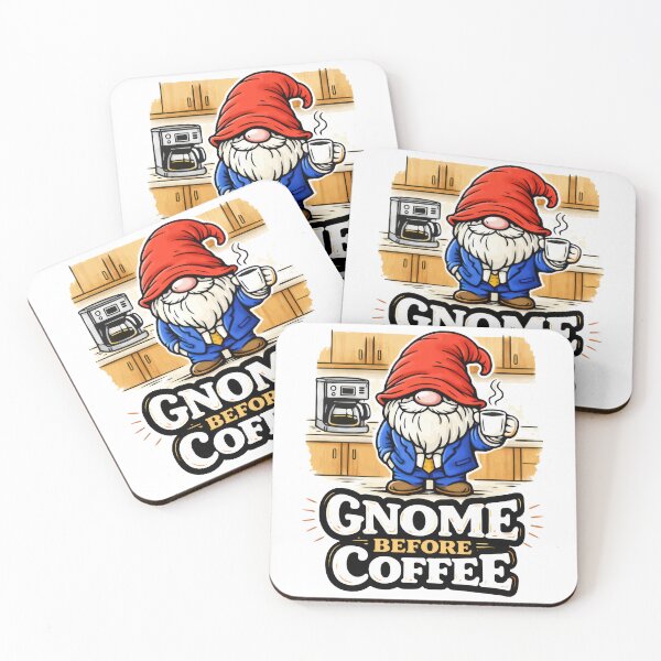 Item preview, Gnome Before Coffee – Funny Coffee Lover Gnome Design designed and sold by Moriarty's Digital Visions.