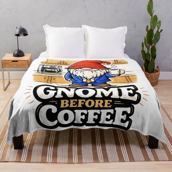 Item preview, Gnome Before Coffee – Funny Coffee Lover Gnome Design designed and sold by Moriarty's Digital Visions.