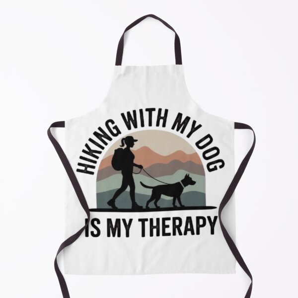 Item preview, Hiking With My Dog Is My Therapy Vintage Outdoor Dog Mom Adventure T‑Shirt designed and sold by Youpiworld.