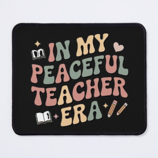 Item preview, In My Peaceful Teacher Era Retro Minimalist Pastel Aesthetic T‑Shirt designed and sold by Youpiworld.