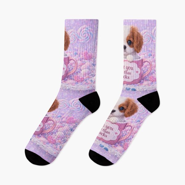 Item preview, Cavalier Spaniel Puppy Loves Snacks designed and sold by GivingJoy.