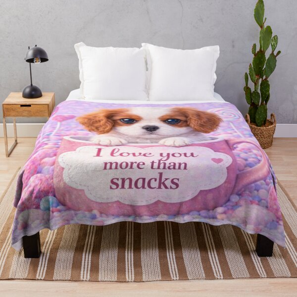 Item preview, Cavalier Spaniel Puppy Loves Snacks designed and sold by GivingJoy.