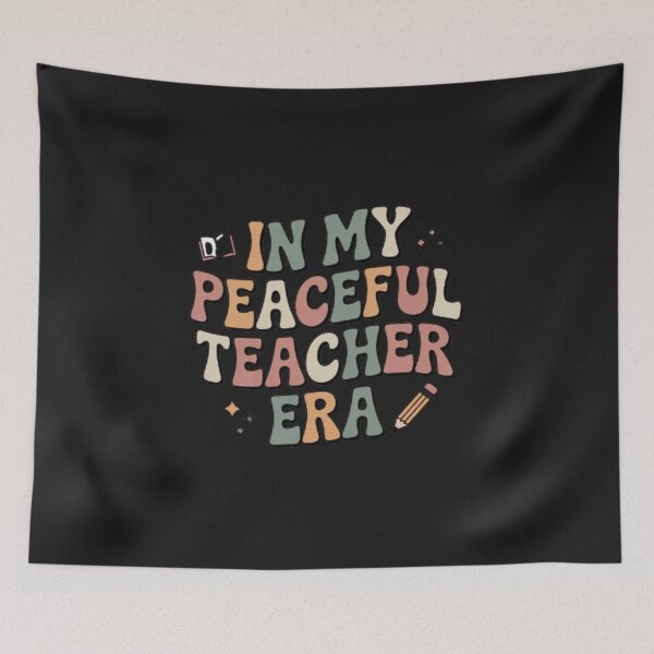 Item preview,  In My Peaceful Teacher Era Retro Minimalist Pastel Aesthetic T‑Shirt designed and sold by Youpiworld.