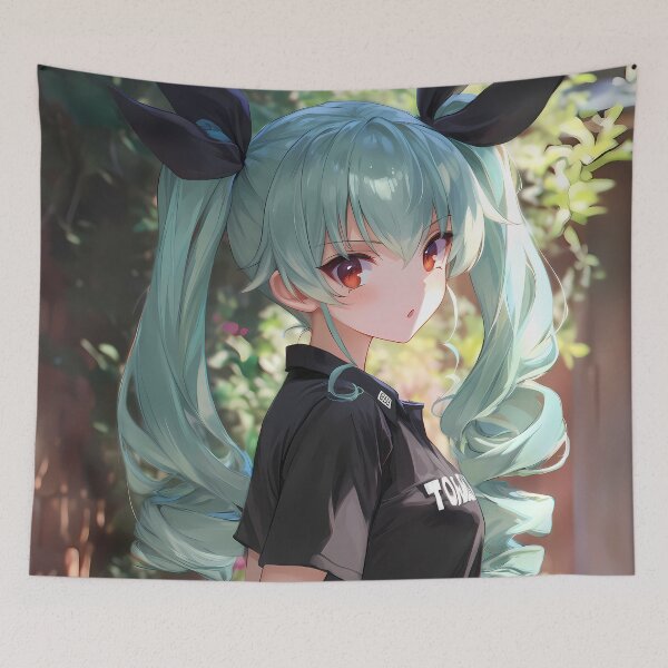 Item preview, Anchovy Girls Panzer Teal Twintails And Sunny Street Vibes designed and sold by mildaclairmo.