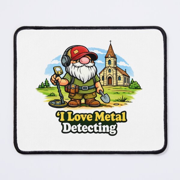 Item preview, Gnome Metal Detector Hobbyist – I Love Metal Detecting designed and sold by Moriarty's Digital Visions.