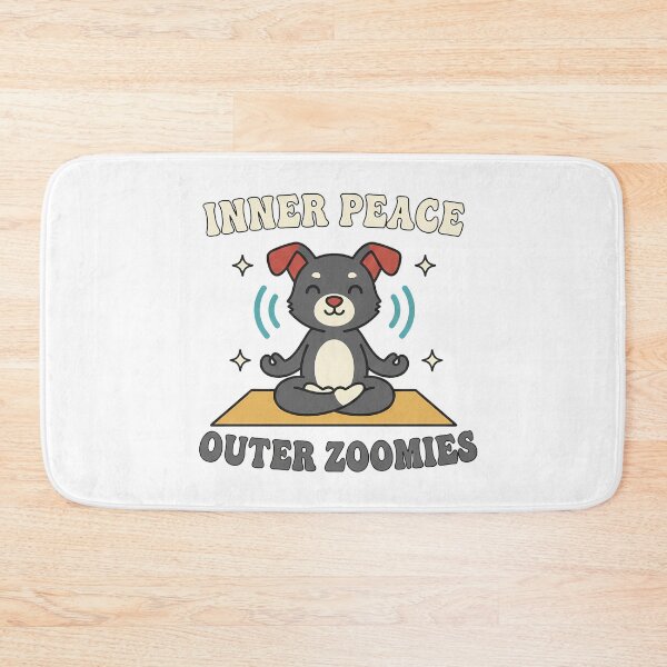 Item preview, Inner Peace Outer Zoomies Meditating Dog Illustration designed and sold by InkInduldge.