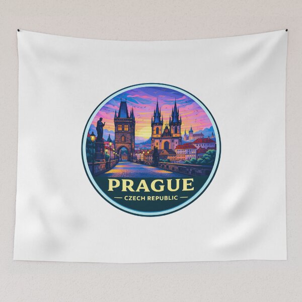 Item preview, Prague Czech Republic Retro Travel Emblem designed and sold by Timegraf.