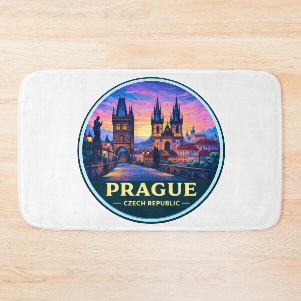 Item preview, Prague Czech Republic Retro Travel Emblem designed and sold by Timegraf.