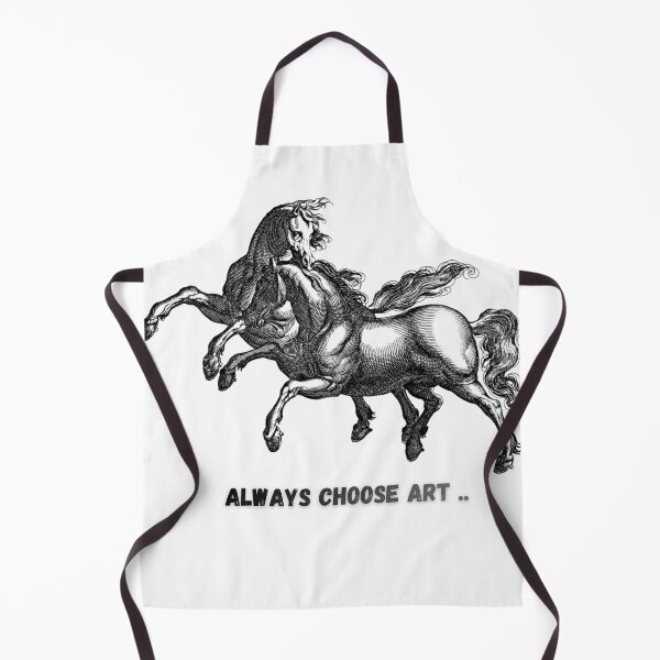 Aperçu de l'œuvre Always Choose Art – Hand-Drawn Horse Illustration & Motivational Typography créée et vendue par LazyButGenius.