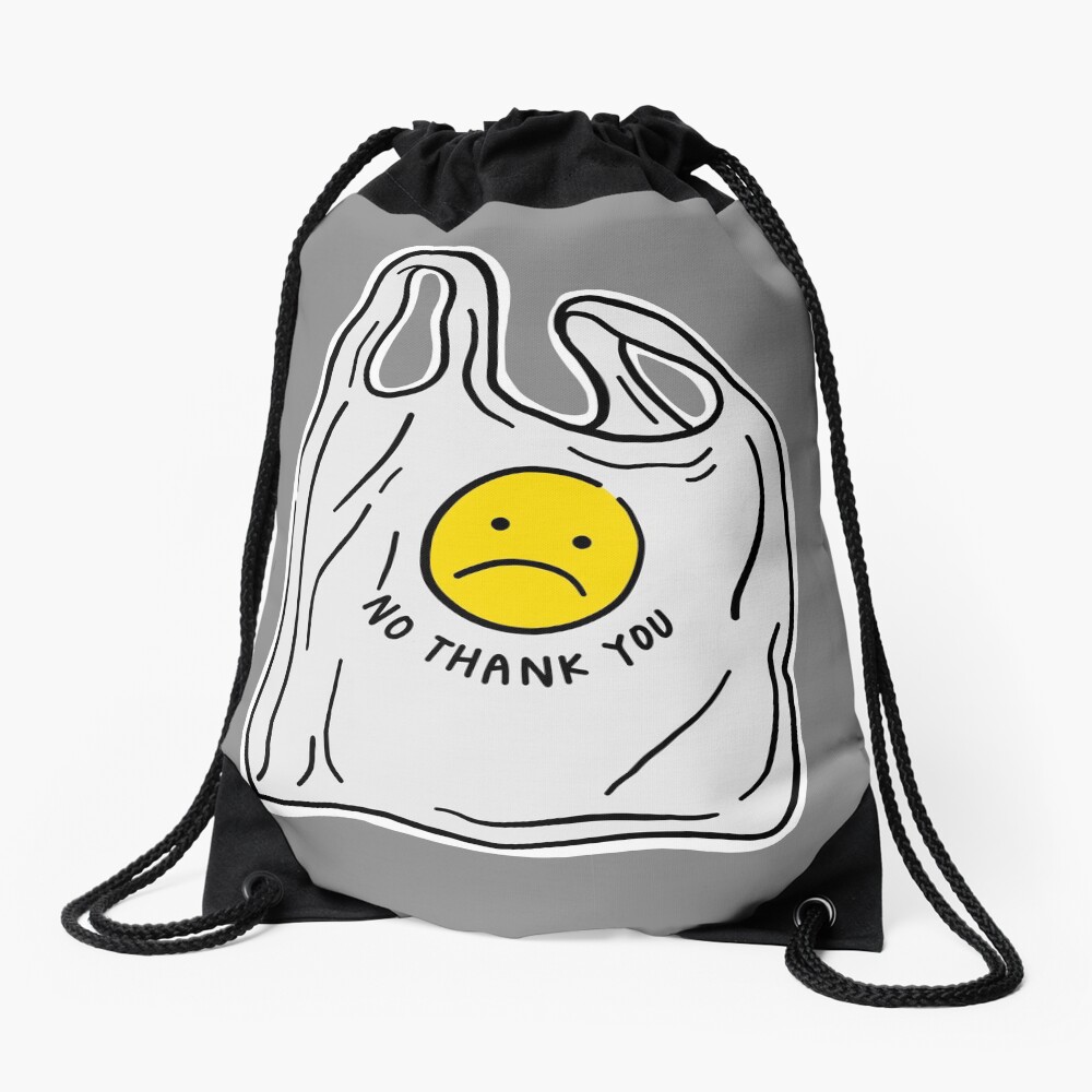 Say no to plastic bags Drawstring Bag