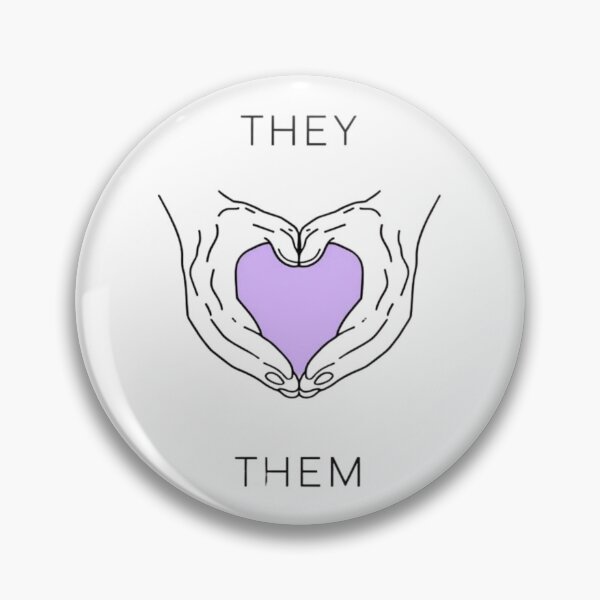 Item preview, They Them Pronouns: Minimalist Heart Hands Art designed and sold by rainbowgremlin.
