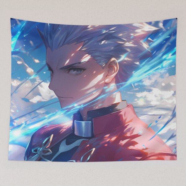 Item preview, Archer fate stay night Silver Hair Red Blue Energy Sky designed and sold by mildaclairmo.