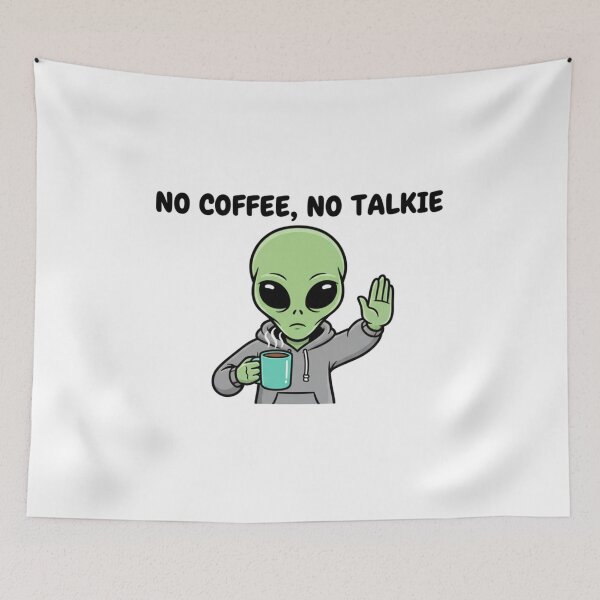Item preview, Alien Gracioso Sin Café No Hablo designed and sold by NOVALOOMARCH.