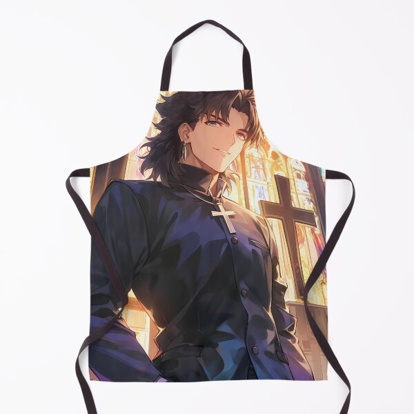 Item preview, Kirei Kotomine fate stay night Cathedral Stainedglass Golden Sunlight designed and sold by mildaclairmo.