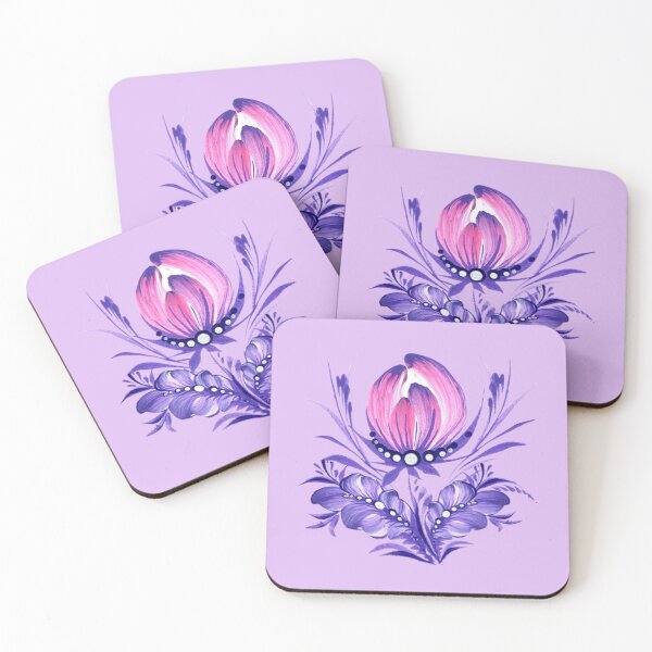 Item preview,  Pink-lilac flower, Ukraine art, Petrykivka style, author's drawing designed and sold by Sunflower-7.