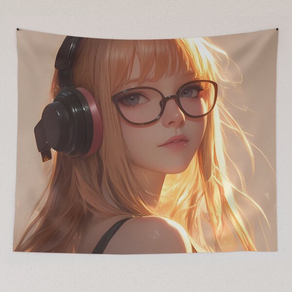 Item preview, Futaba Sakura Persona 5 Sunset Headphones Glow designed and sold by mildaclairmo.