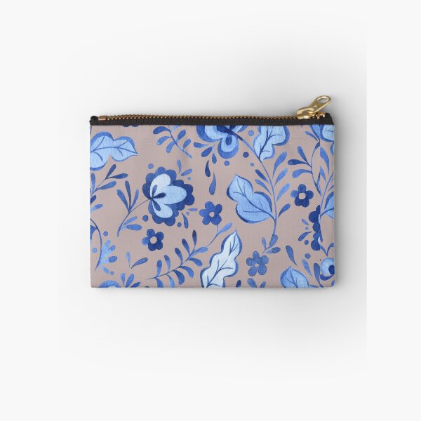 Item preview, Blue floral pattern, botanical style designed and sold by GCE .