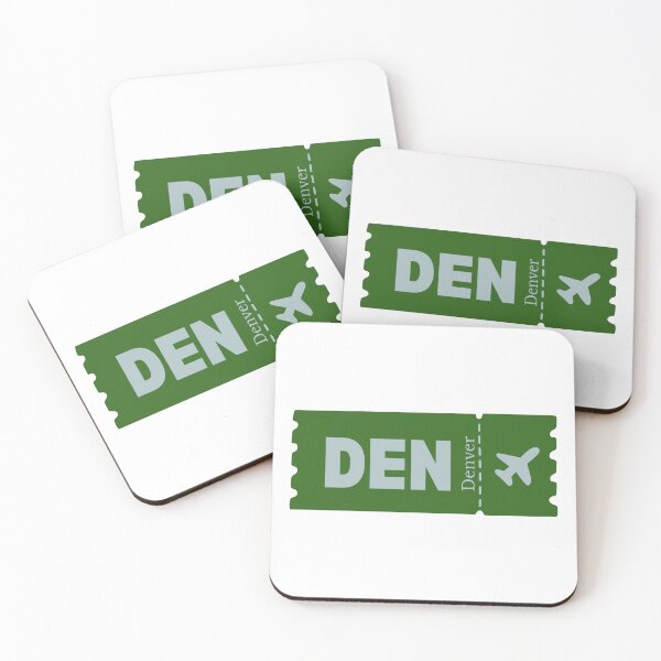 Item preview, DEN Denver Airport Code Vintage Travel Sticker - Minimalist Denver Art designed and sold by Sparkledust Creations.