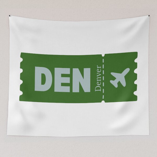 Item preview, DEN Denver Airport Code Vintage Travel Sticker - Minimalist Denver Art designed and sold by Sparkledust Creations.