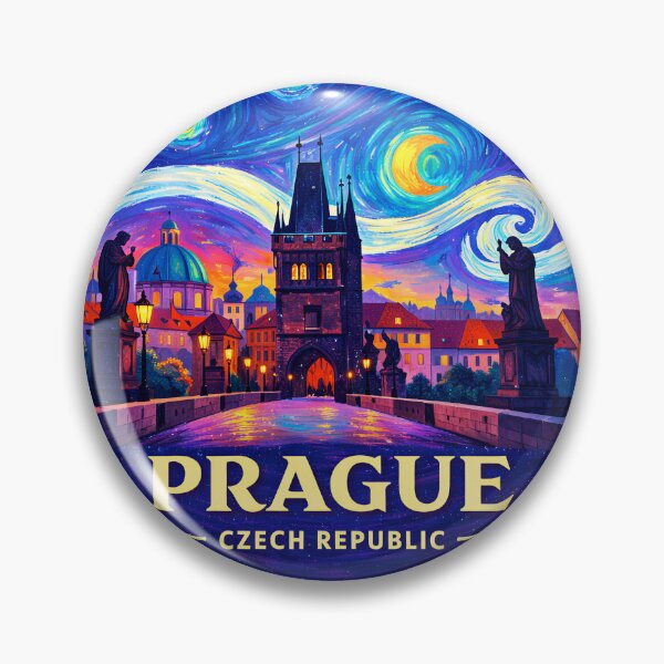 Item preview, Prague Czech Republic Retro Travel Emblem designed and sold by Timegraf.