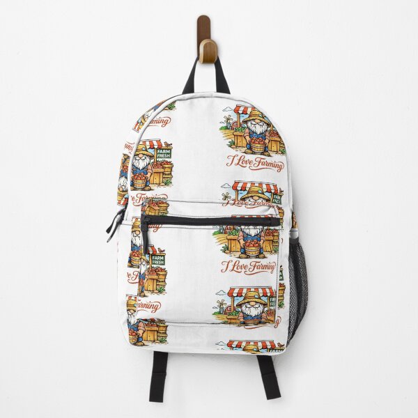 Item preview, Farmer Gnome with Apples – I Love Farming Cute Farm Stand Art designed and sold by Moriarty's Digital Visions.