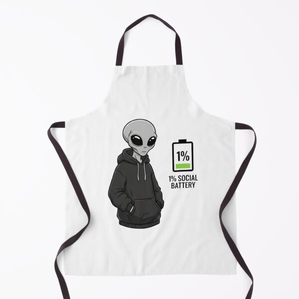 Item preview, Alien Introvert Social Battery 1% designed and sold by NOVALOOMARCH.