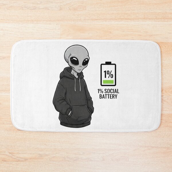 Item preview, Alien Introvert Social Battery 1% designed and sold by NOVALOOMARCH.