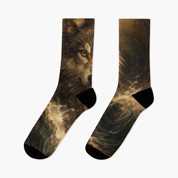 Item preview, Wolf and Waves in Old Master Style designed and sold by wavewolfpt.