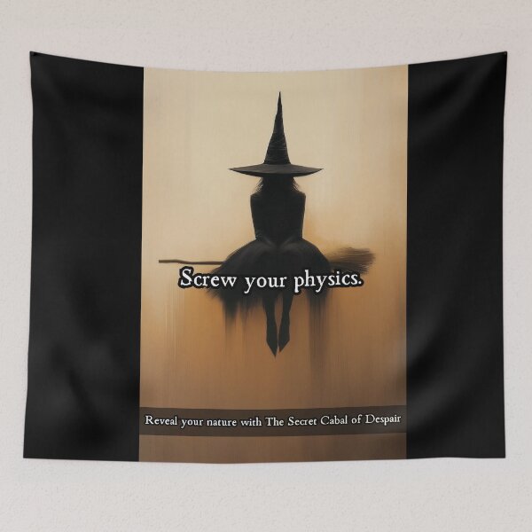 Item preview, Screw Your Physics Witch Surreal Art designed and sold by The Secret Cabal of Despair.
