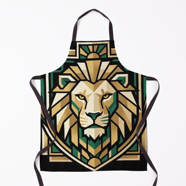 Item preview, Modern Heraldry Lion Crest – Geometric Art Deco Animal Emblem designed and sold by SavinMercantile.