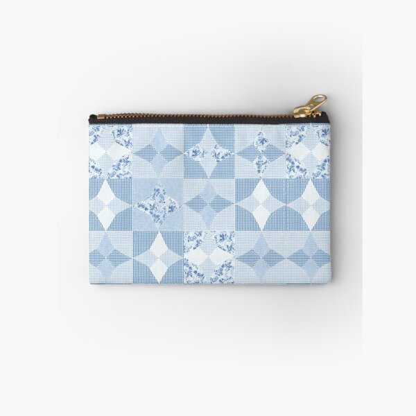 Item preview, Retro Country Chicken Feed Sack Cheater Quilt - Blue & White Gingham designed and sold by LoveAlways-AEP.