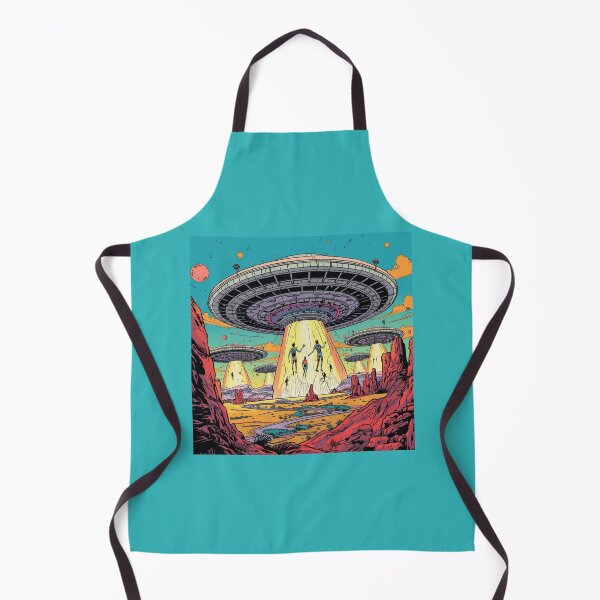 Item preview, Alien Invaders - Retro UFO Abduction Sci-Fi-Space Art designed and sold by Nature's Palette.