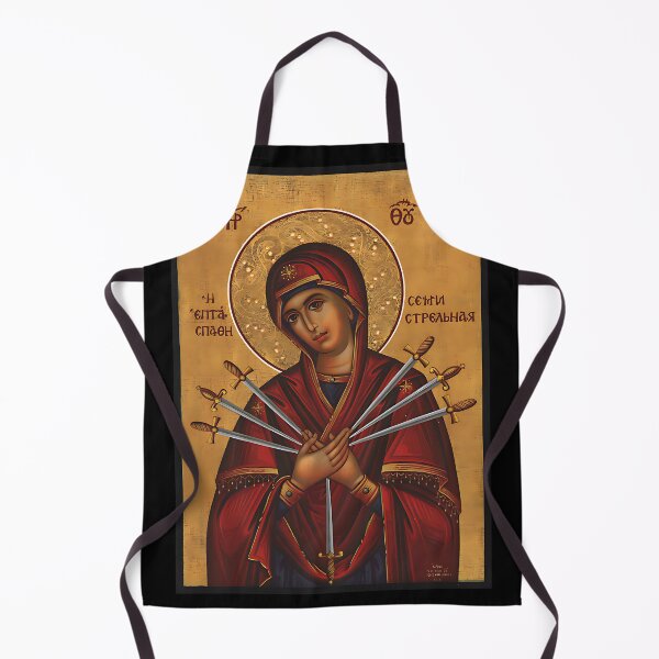 Item preview, Theotokos Virgin Mary of 7 Seven Swords - Greek Orthodox Icon designed and sold by zptees.