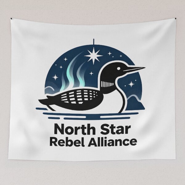 Item preview, Rebel North Star Rebel Alliance Loon Art designed and sold by Uglyandcute.