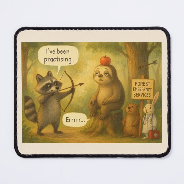 Item preview, Raccoon Archery- What Could Possibly Go Wrong? Funny Kids Tee. designed and sold by FunscapeHQ.