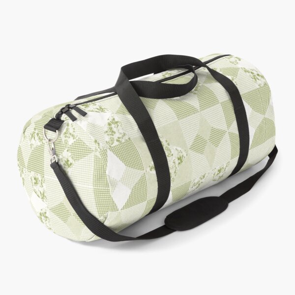 Item preview, Retro Country Chicken Feed Sack Cheater Quilt - Light Olive Green & White Gingham designed and sold by LoveAlways-AEP.