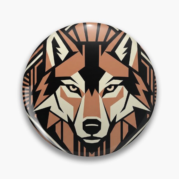 Item preview, Modern Heraldry Wolf Crest – Geometric Art Deco Animal Emblem designed and sold by SavinMercantile.