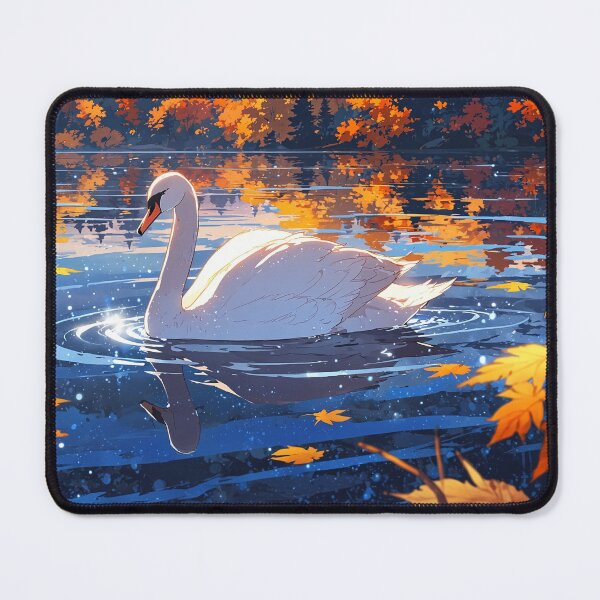 Item preview, Swan in clear autumn lake designed and sold by Aesthetic Visuals.