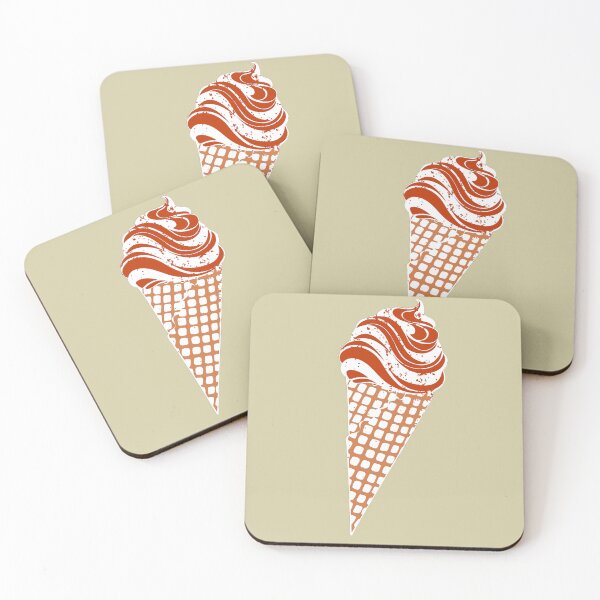 Item preview, Orange Urban Stencil Ice Cream Cone  designed and sold by TackyTime.