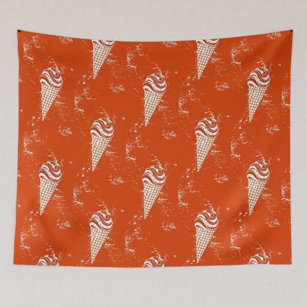 Item preview, Orange Urban Stencil Ice Cream Cone  designed and sold by TackyTime.