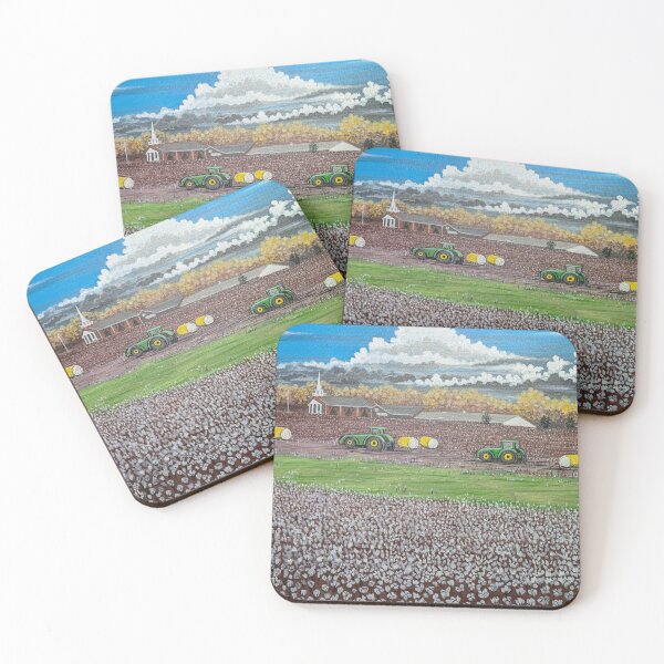 Item preview, Cotton field harvest under cotton ball clouds  designed and sold by Matt Starr Fine Art .