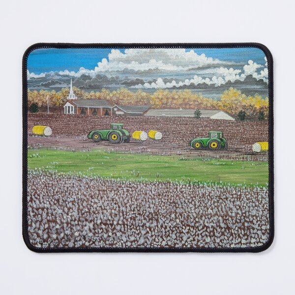 Item preview, Cotton field harvest under cotton ball clouds  designed and sold by Matt Starr Fine Art .