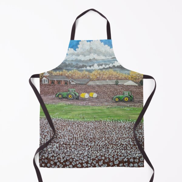 Item preview, Cotton field harvest under cotton ball clouds  designed and sold by Matt Starr Fine Art .